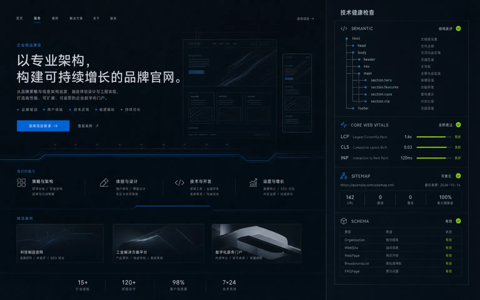 企业官网建设界面预览
